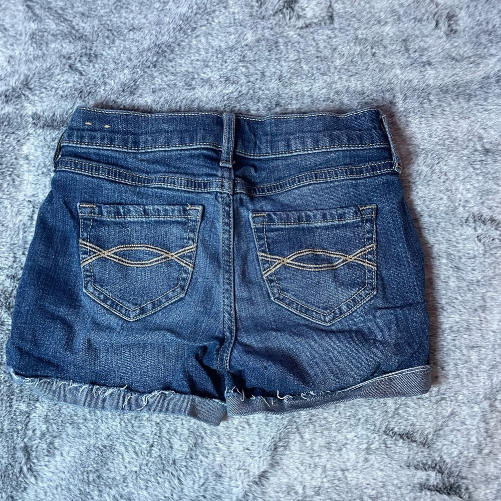 Dark washed denim shorts